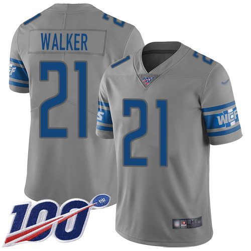Detroit Lions Limited Gray Men Tracy Walker Jersey NFL Football #21 100th Season Inverted Legend->youth nfl jersey->Youth Jersey